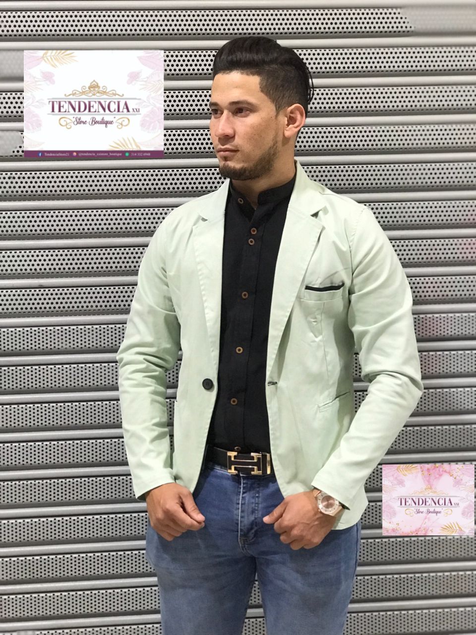 BLAZER DE CABALLERO EN DRIL FORRADO