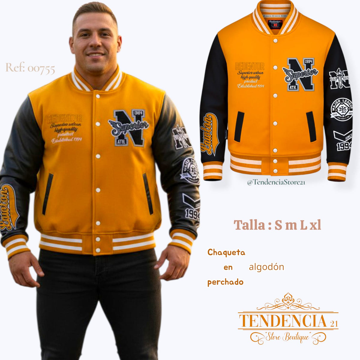 CHAQUETA BEISBOLERA DE HOMBRE