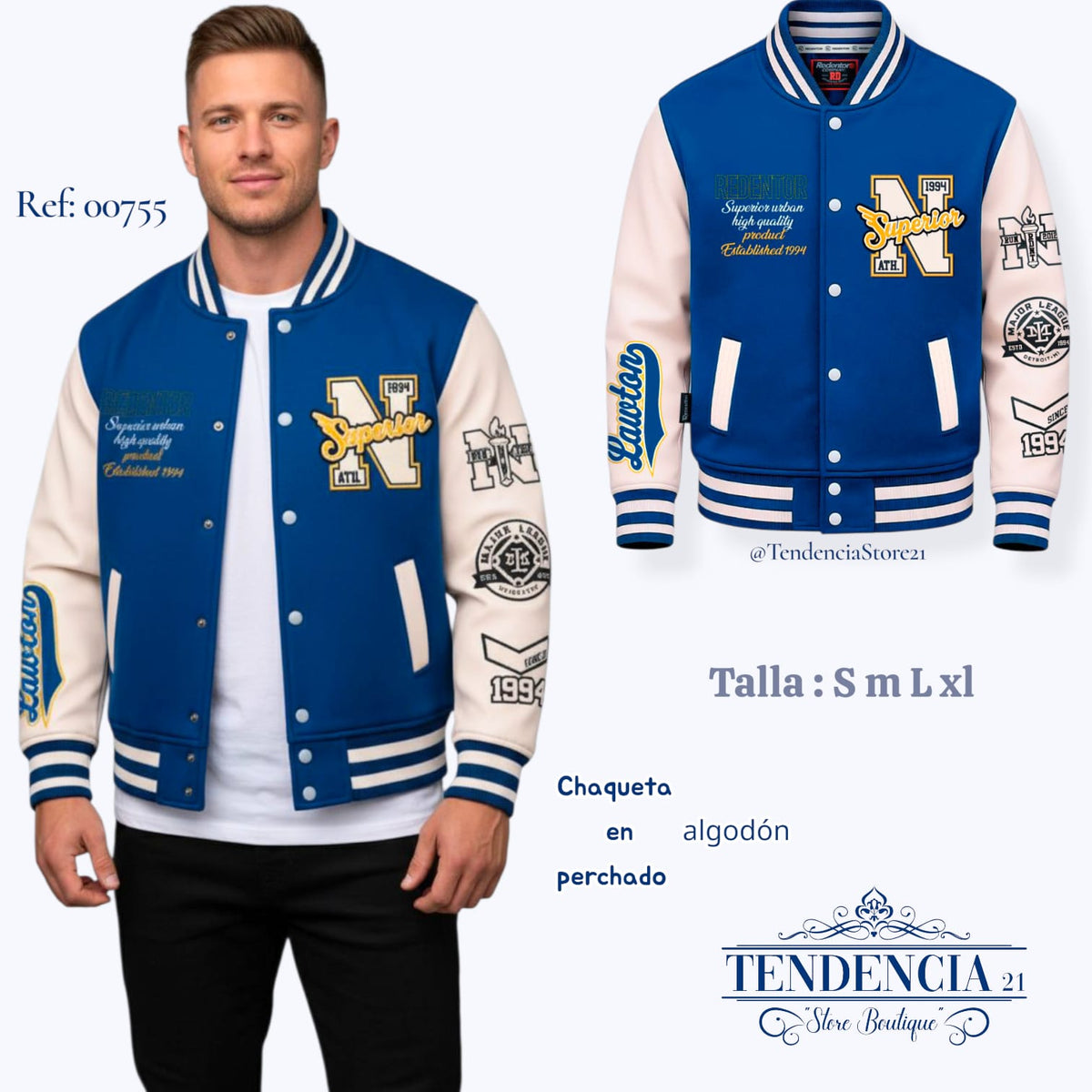 CHAQUETA BEISBOLERA DE HOMBRE
