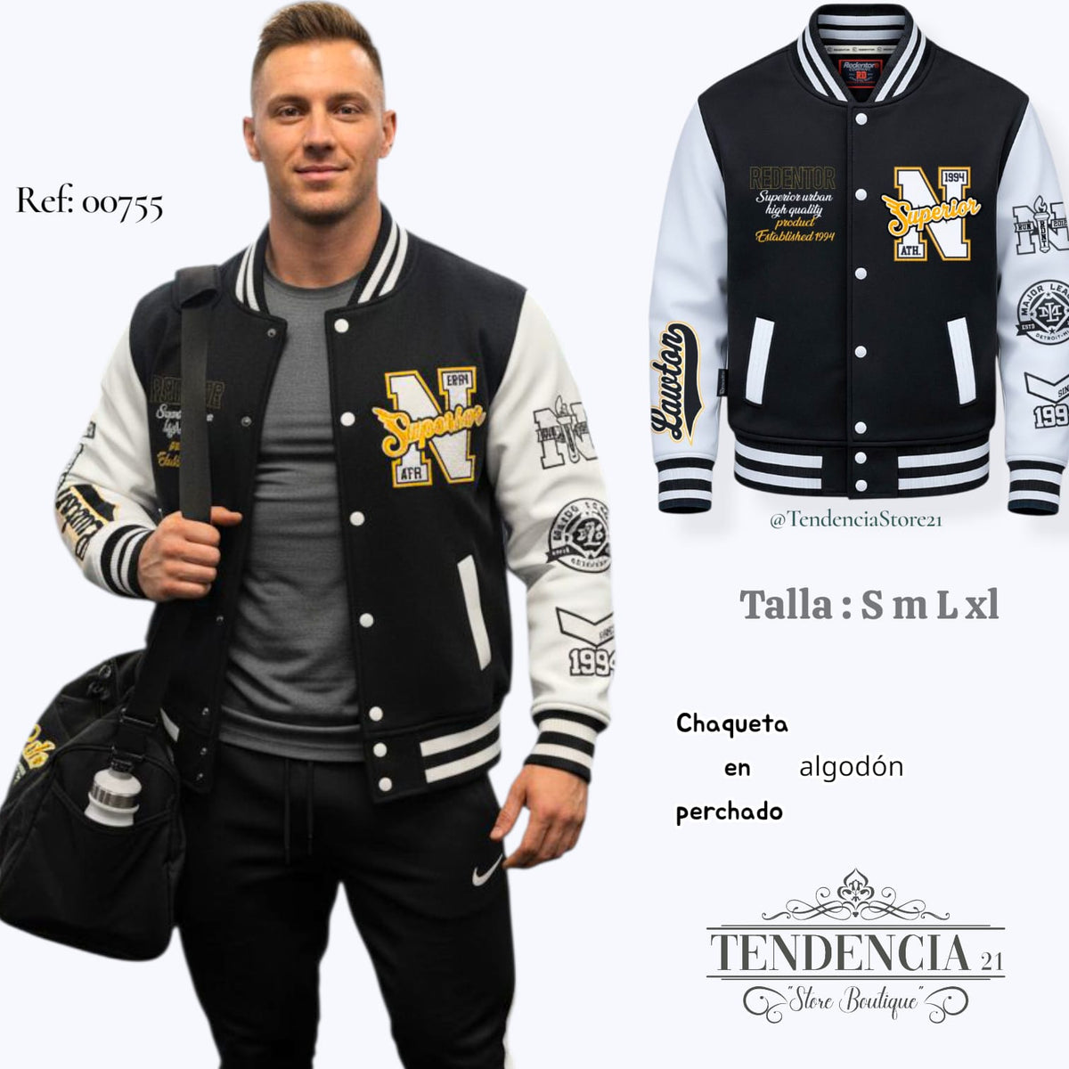 CHAQUETA BEISBOLERA DE HOMBRE