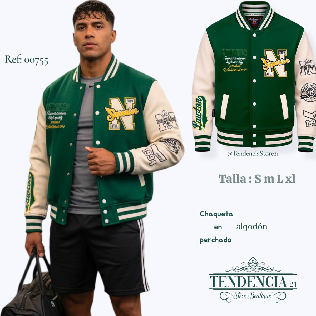CHAQUETA BEISBOLERA DE HOMBRE