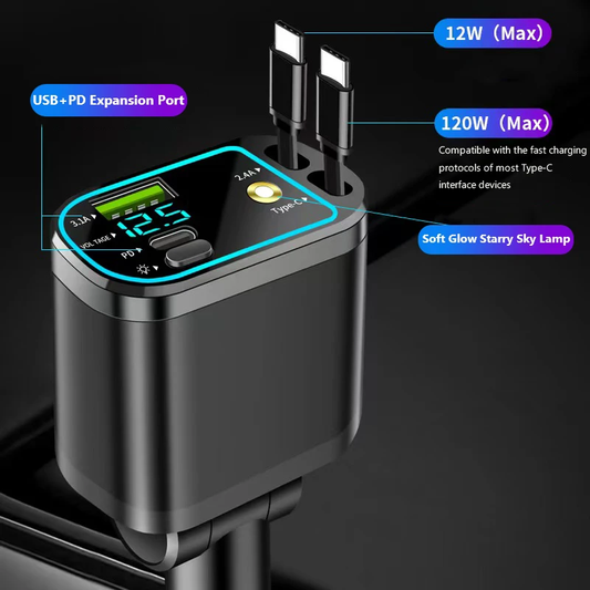 Cargador Celular Carro 4en1 Proyector