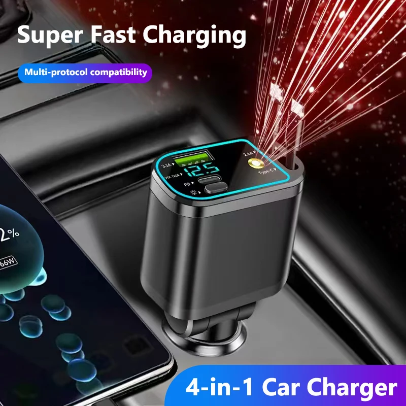 Cargador Celular Carro 4en1 Proyector